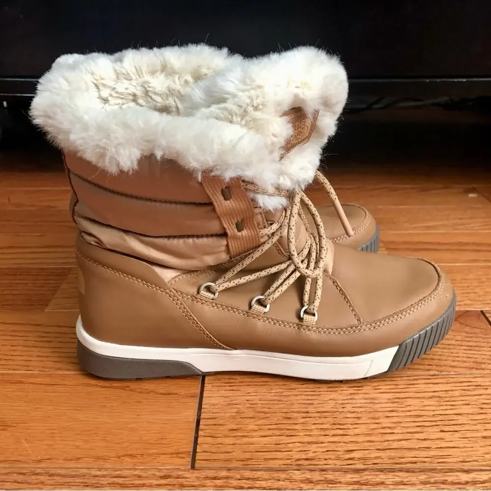 The North Face Sierra Luxe Waterproof Almond Butter/Falcon Brown Women’s Size 8
